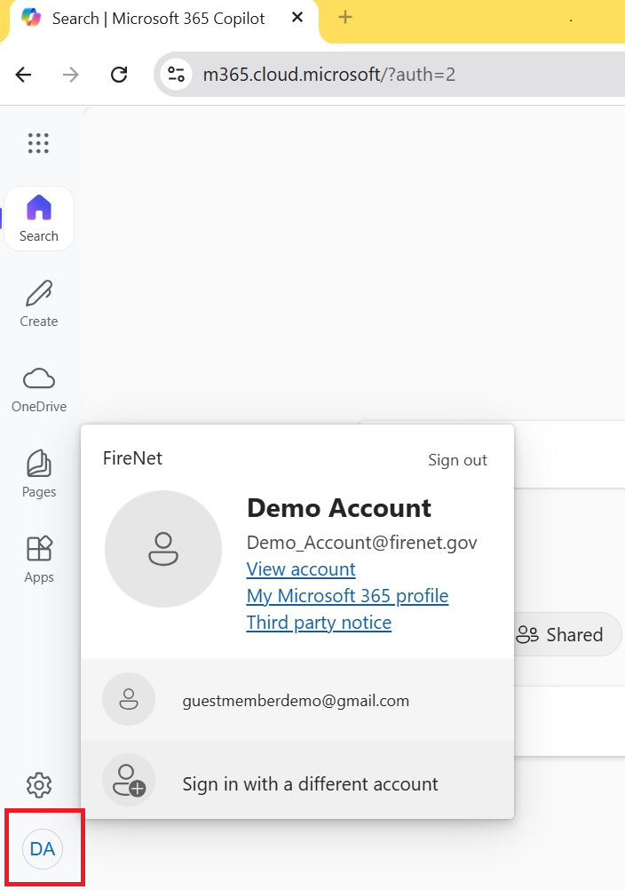 full shot demo account initials